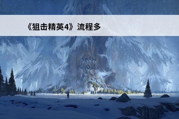 《狙击精英4》流程多少小时(《狙击精英4》游戏流程时长简介)(狙击精英4流程攻略)