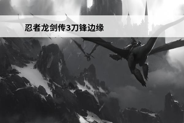 忍者龙剑传3刀锋边缘攻略介绍_忍者龙剑传3刀锋边缘攻略是什么(忍者龙剑传3刀锋边缘好玩吗)