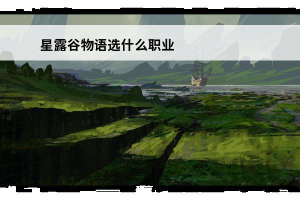 星露谷物语选什么职业