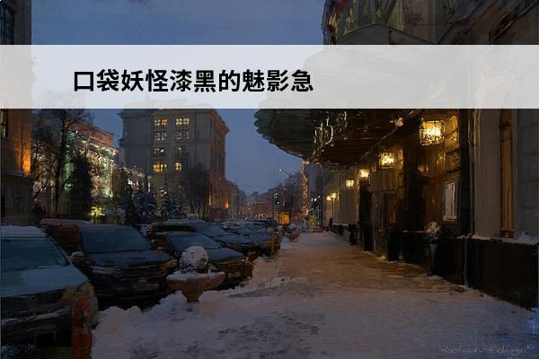 口袋妖怪漆黑的魅影急