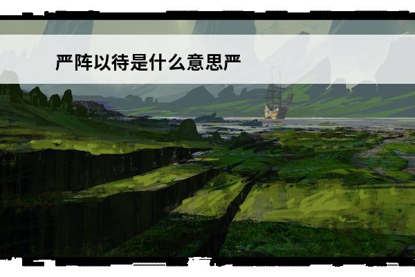 严阵以待是什么意思严阵以待的解释(严阵以待的用法)