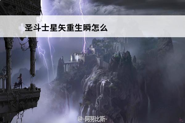 圣斗士星矢重生瞬怎么