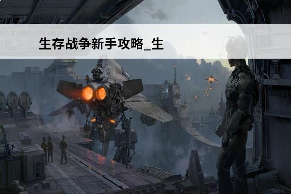 生存战争新手攻略_生