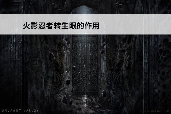 火影忍者转生眼的作用
