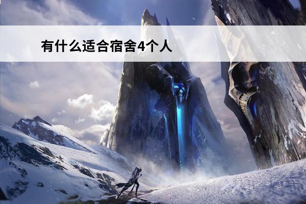 有什么适合宿舍4个人