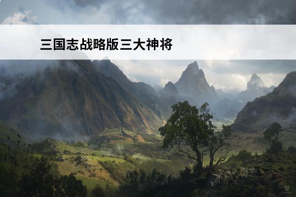 三国志战略版三大神将