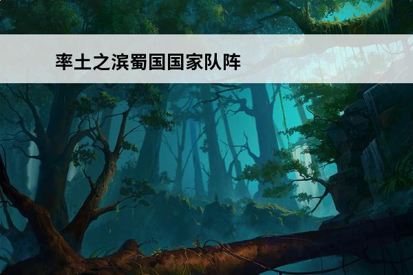 率土之滨蜀国国家队阵
