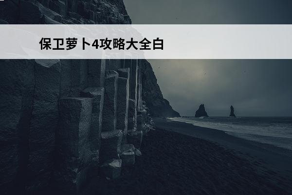 保卫萝卜4攻略大全白