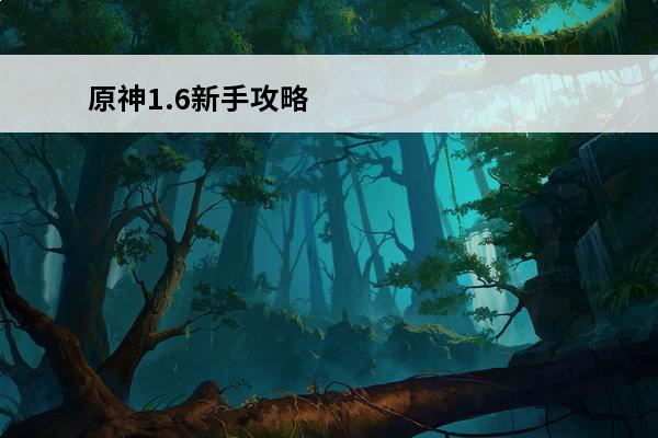 原神1.6新手攻略 