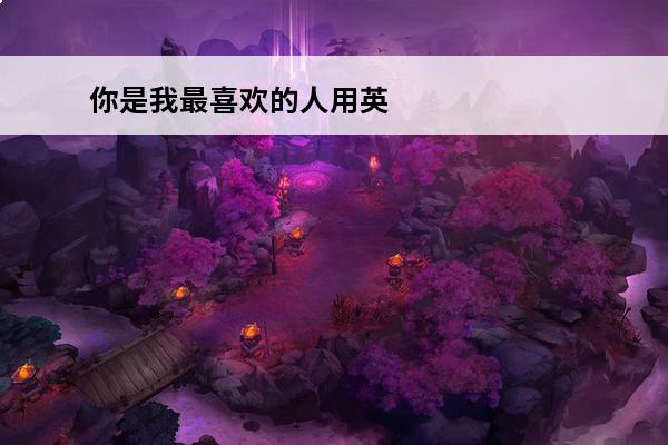 你是我最喜欢的人用英语怎么说啊？(是我的人用英语怎么说)