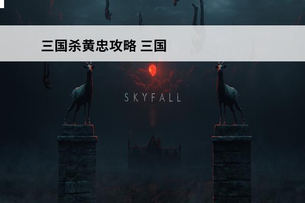 三国杀黄忠攻略 三国