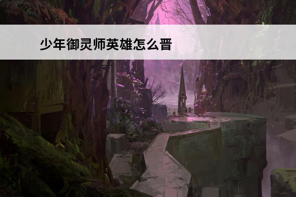 少年御灵师英雄怎么晋