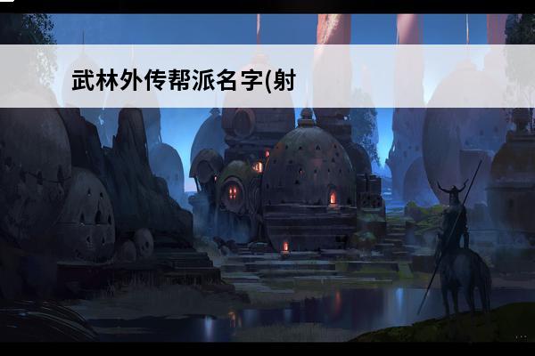 武林外传帮派名字(射