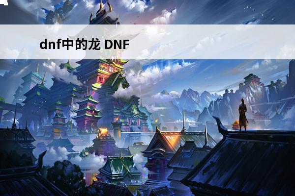 dnf中的龙 DNF