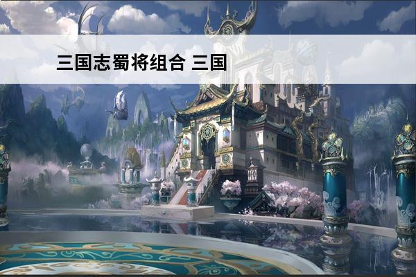 三国志蜀将组合 三国