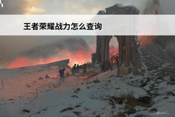 王者荣耀战力怎么查询(王者荣耀英雄战力排行怎么查询)