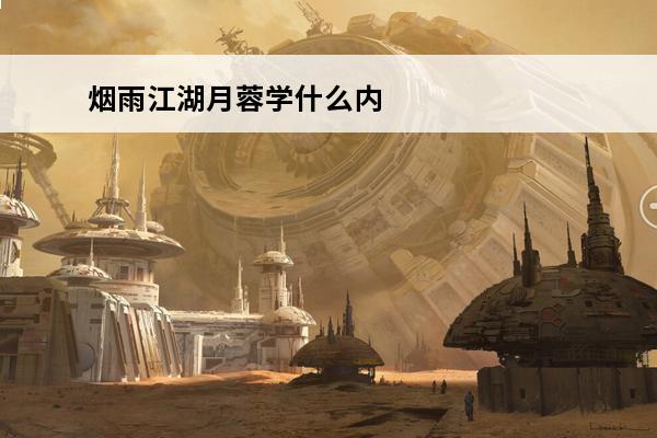 烟雨江湖月蓉学什么内