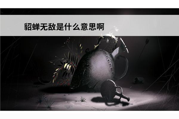 貂蝉无敌是什么意思啊
