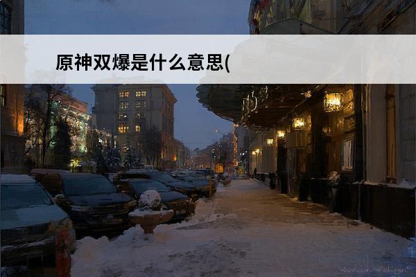 原神双爆是什么意思(原神什么叫双爆)