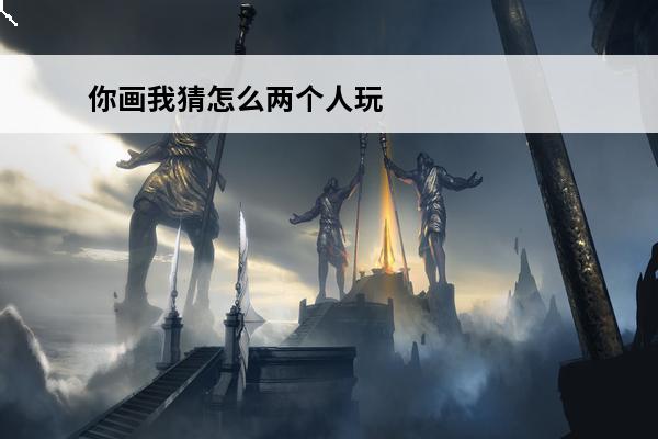 你画我猜怎么两个人玩(你画我猜能不能两个人玩的软件)
