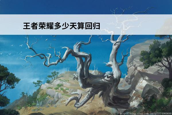 王者荣耀多少天算回归