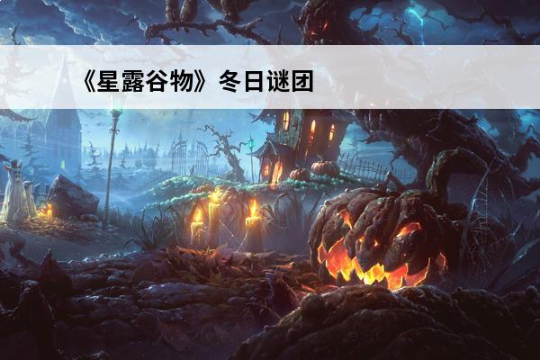 《星露谷物》冬日谜团模糊的身影在哪里(星露谷物冬日谜团)